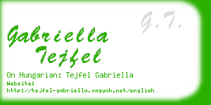 gabriella tejfel business card